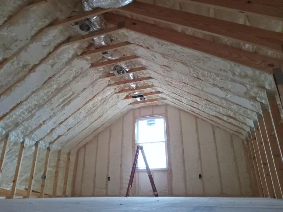 Spray foam roofing application for Crawl Space Insulation project in Evergreen